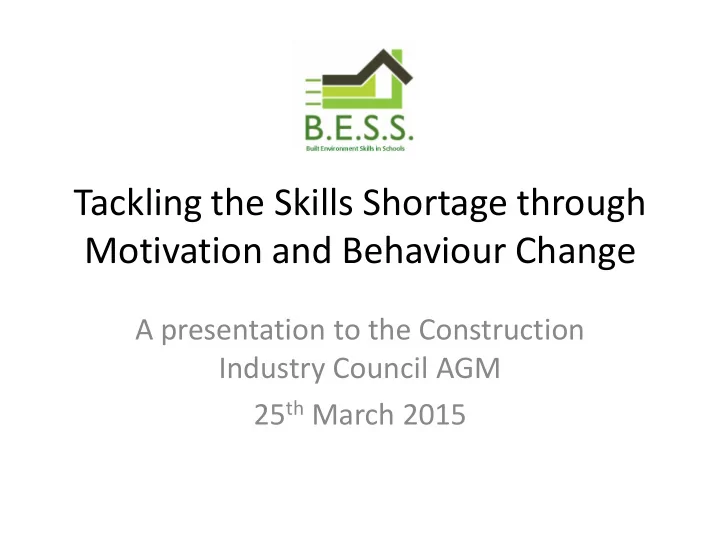 tackling the skills shortage through motivation and