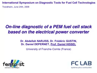 On-  -line diagnostic of a PEM fuel cell stack  line diagnostic of a PEM fuel cell stack  On  based