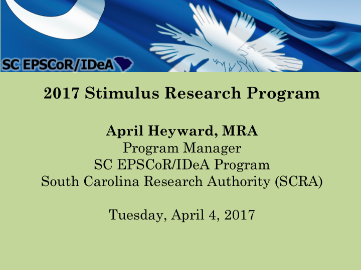 2017 stimulus research program