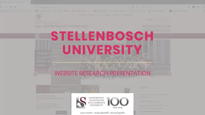 stellenbosch university