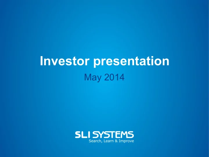 investor presentation