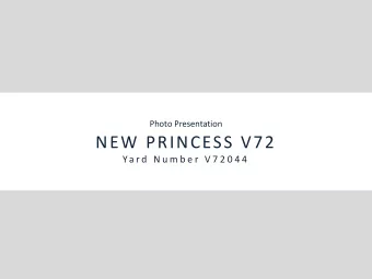 NEW PRINCESS V72  Ya r d  N u m b e r  V 7 2 0 4 4  Deck Saloon  Dinette  Helm Position  Master