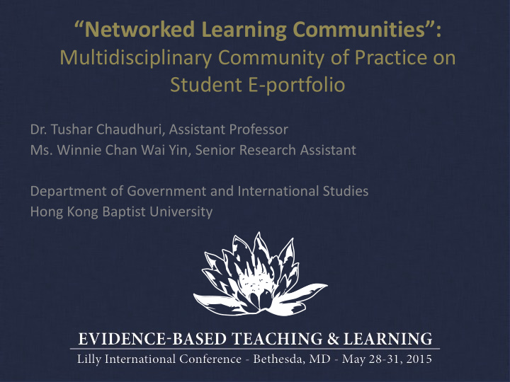 networked learning communities