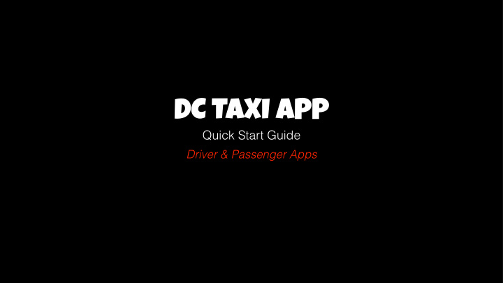 dc taxi app