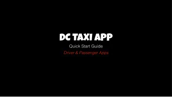 DC TAXI APP  Quick Start Guide  Driver &amp; Passenger Apps  WATCH  THE DC TAXI APP  TRAINING VIDEO