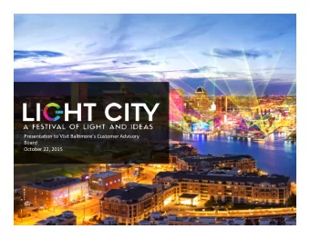 Presenta(on  to  Visit  Bal(mores  Customer  Advisory    Board    October