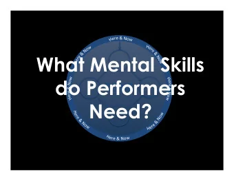 What Mental Skills  do Performers  ZONE Need?    mental skills  Basic Skills  Attitude,