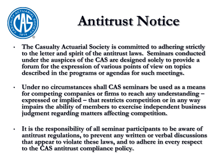 antitrust notice