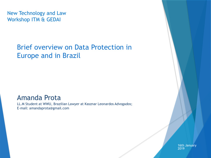 brief overview on data protection in