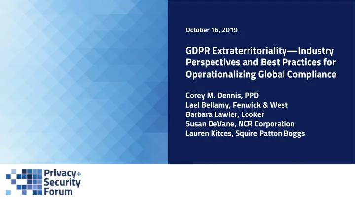perspectives and best practices for