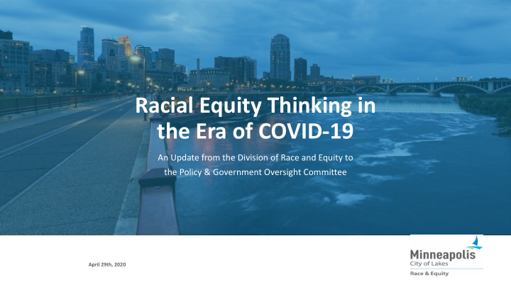 racial equity thinking in the era of covid 19