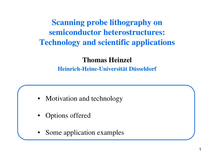 scanning probe lithography on semiconductor