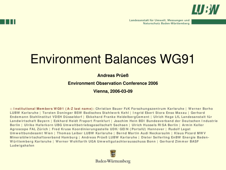 environment balances wg91