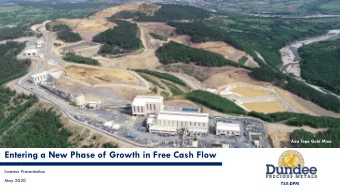 Entering a New Phase of Growth in Free Cash Flow  Investor Presentation  May 2020  TSX:DPM  Forward