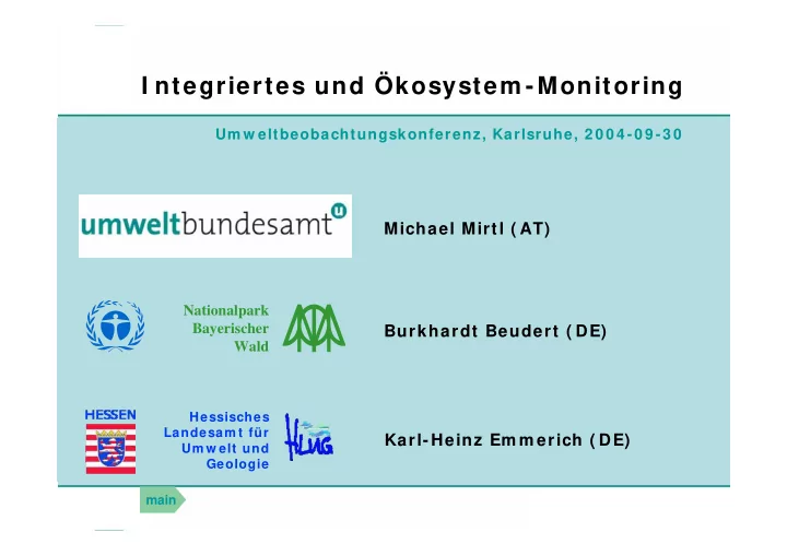 i ntegriertes und kosystem monitoring