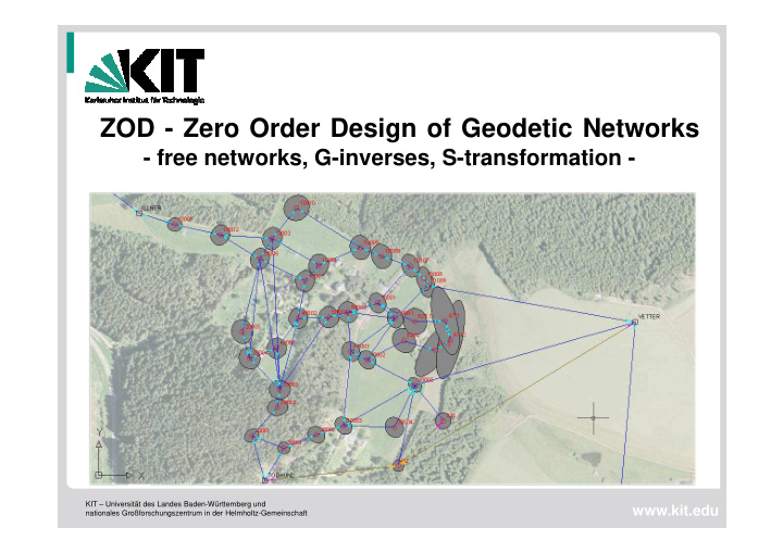 zod zero order design of geodetic networks