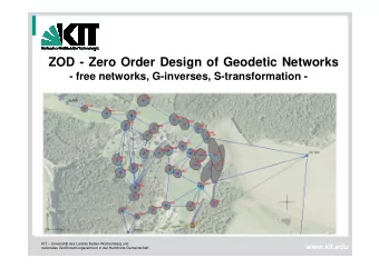 ZOD - Zero Order Design of Geodetic Networks  - free networks, G-inverses, S-transformation -