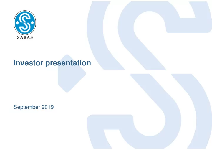investor presentation