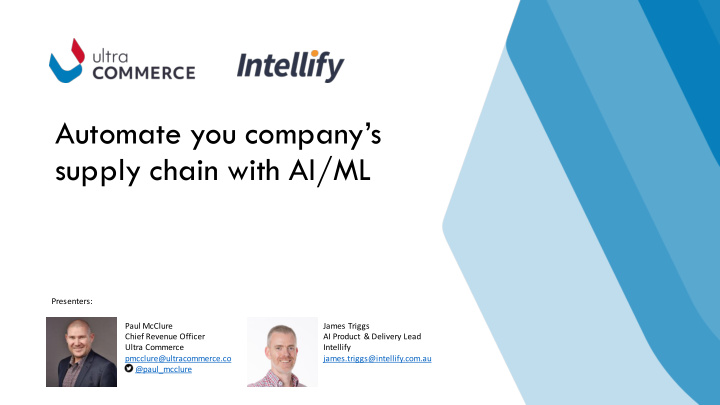 supply chain with ai ml