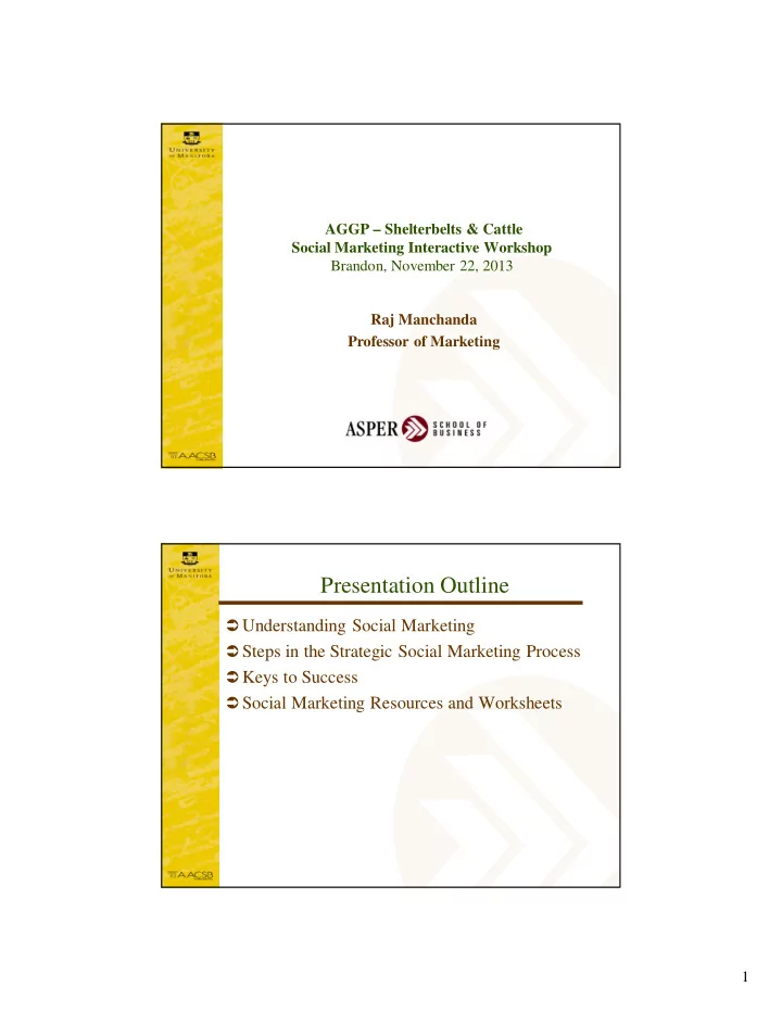 presentation outline