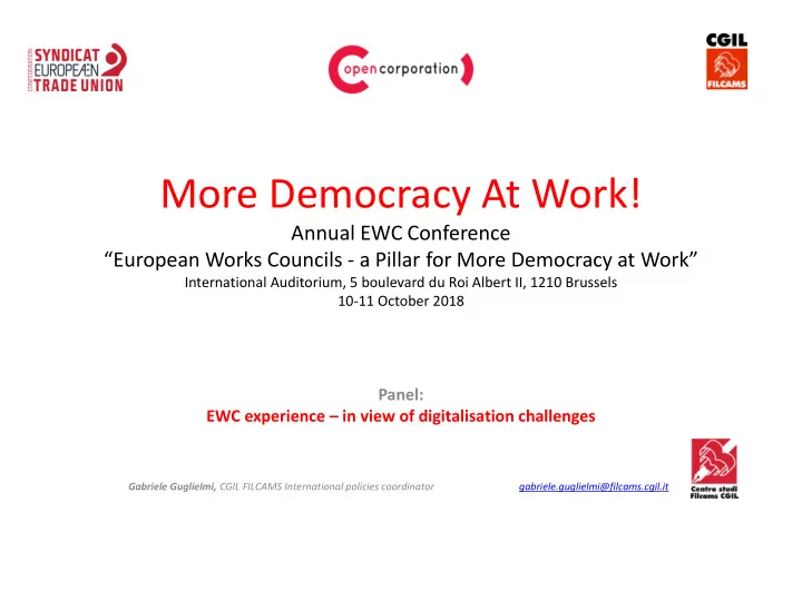 more democracy at work