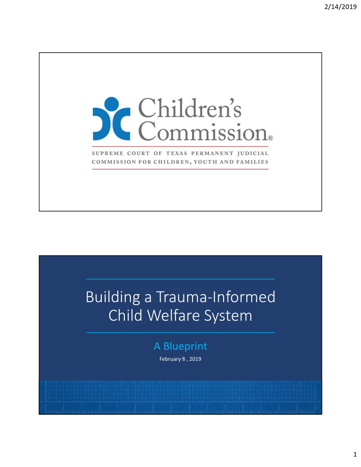 building a trauma informed child welfare system
