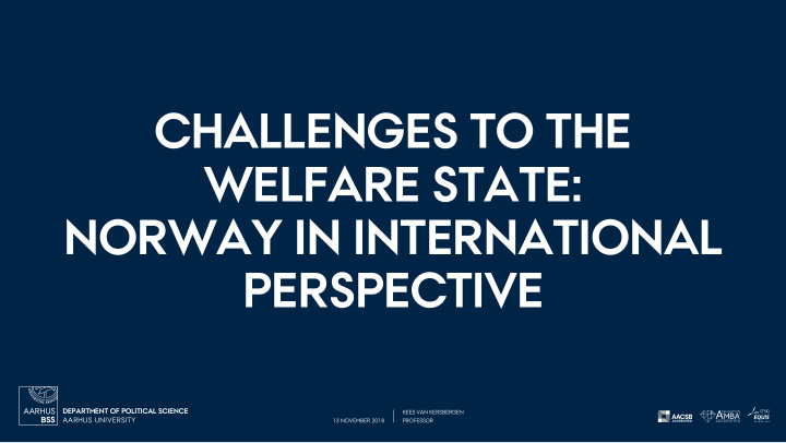 challenges to the welfare state
