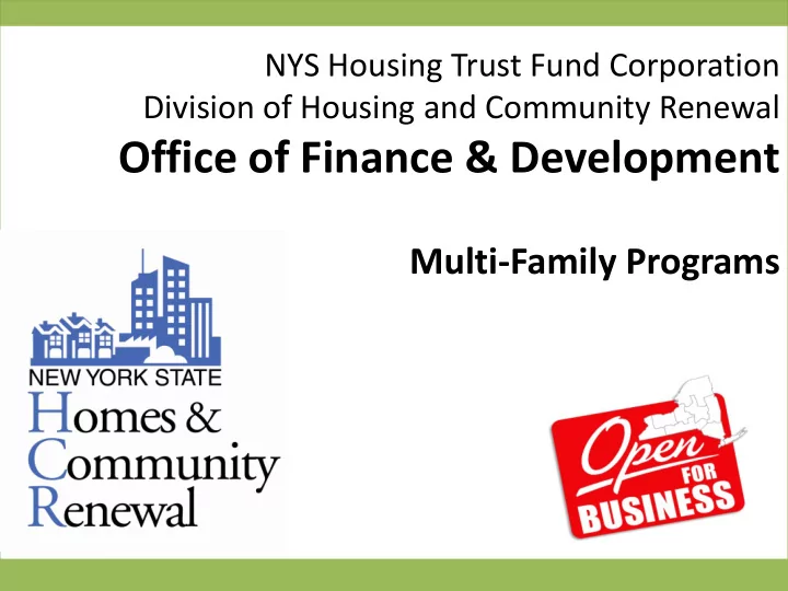 office of finance development