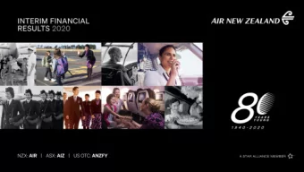 AIR NEW ZEALAND 2020 INTERIM RESULT  Forward-looking statements  This presentation contains