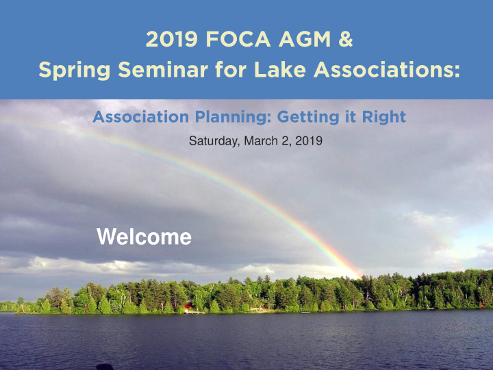 spring seminar for lake associations