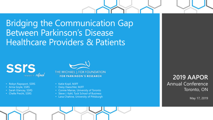 bridging the communication gap between parkinson s