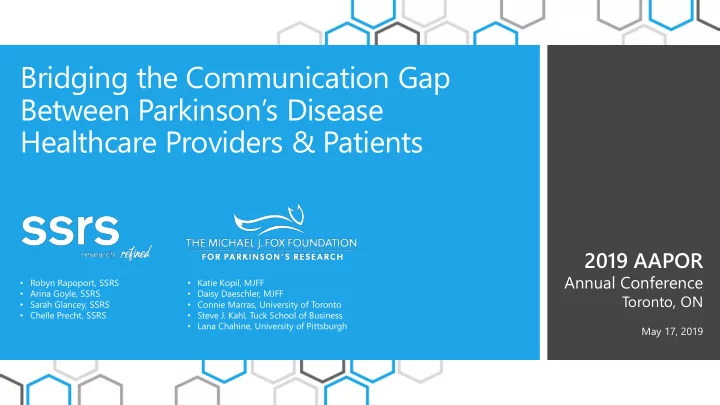 bridging the communication gap between parkinson s