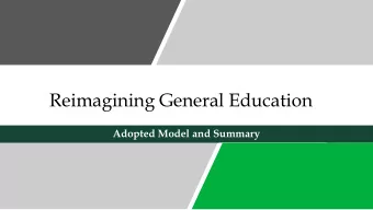 Reimagining General Education  Adopted Model and Summary  OHIO  Critical  Thinking  GENERAL