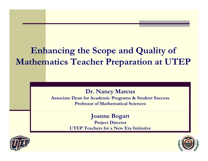 enhancing the scope and quality of enhancing the scope