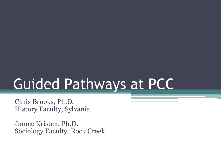 guided pathways at pcc