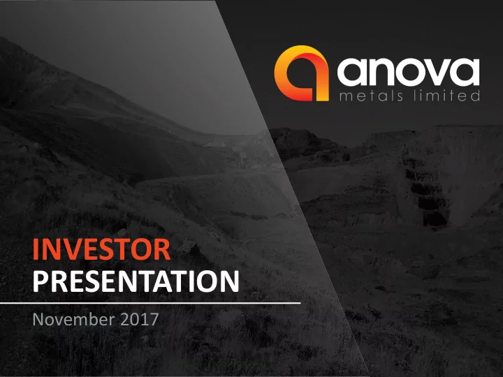investor presentation