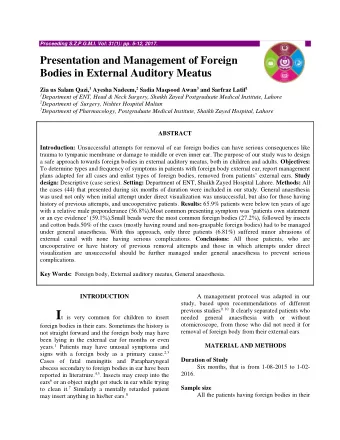 external ears that presented during the study period.  even allow initial examination of their