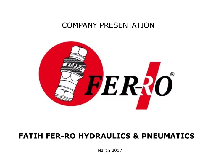 company presentation