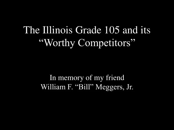 worthy competitors