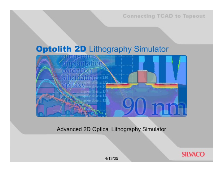 optolith 2d lithography simulator