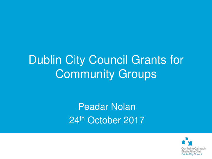 dublin city council grants for