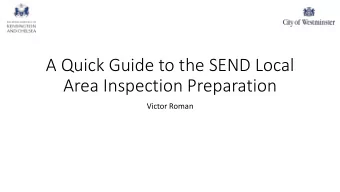 Area Inspection Preparation  Victor Roman  1. Focus of the Inspection  This framework will