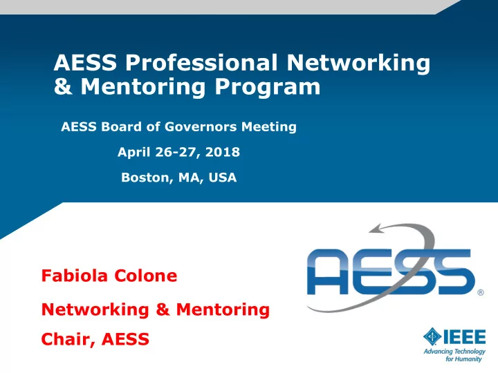 aess professional networking mentoring program