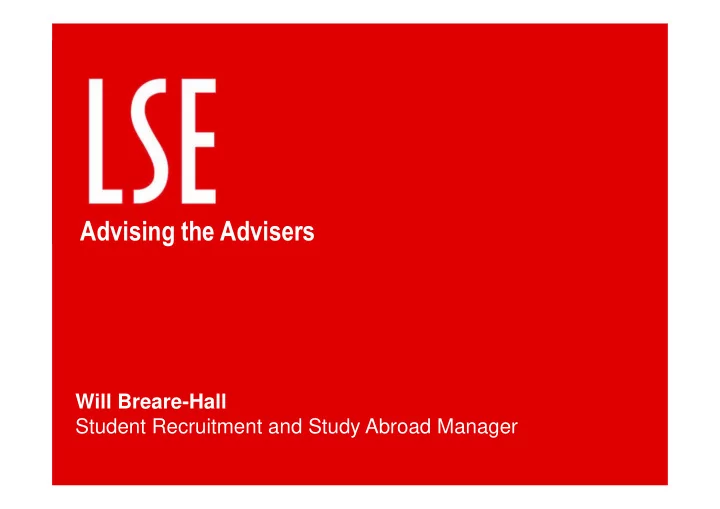 will breare hall student recruitment and study abroad