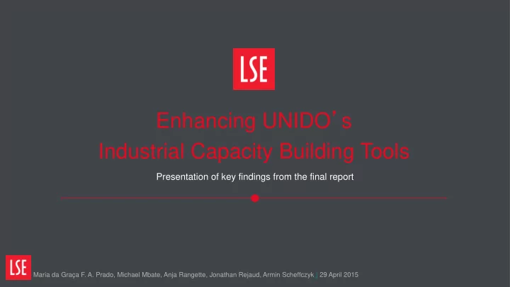 industrial capacity building tools