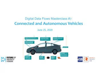 Connected and Autonomous Vehicles  June 25, 2020  Future of Privacy Forum Our Mission  Bridging the