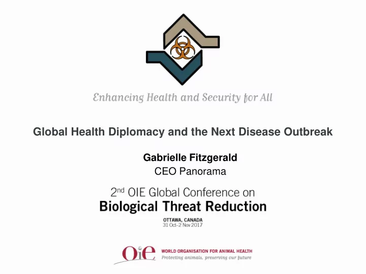 global health diplomacy and the next disease outbreak