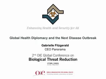 Global Health Diplomacy and the Next Disease Outbreak  Gabrielle Fitzgerald  CEO Panorama  Health