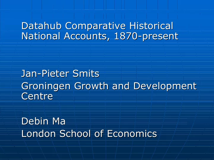 datahub comparative historical comparative historical