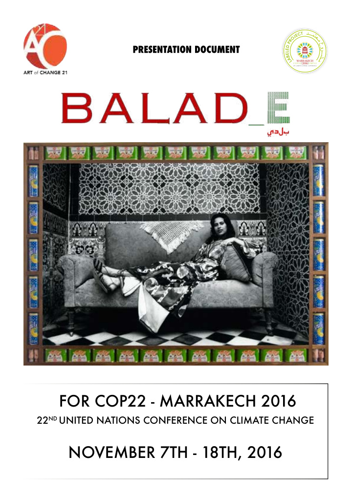 for cop22 marrakech 2016